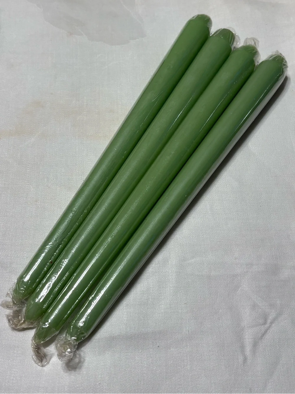Embers Sea Grass Green Taper Candles 10” Unscented Set of 6 New